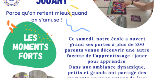 Une matinée ludique et inspirante : « Apprendre en jouant » avec les parents