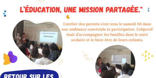 Atelier des parents : un temps d'échange et de partage